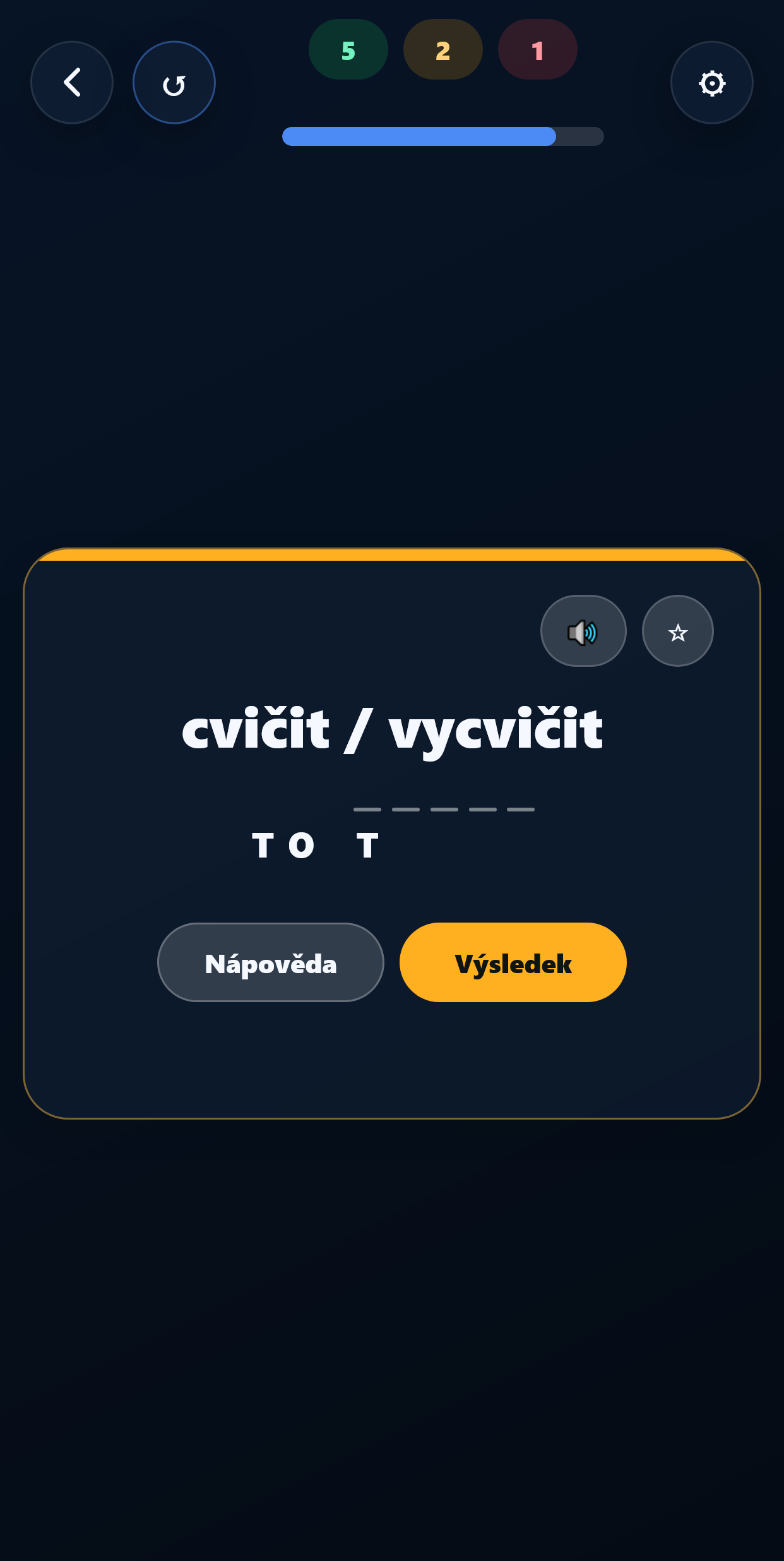 Aplikace STANAG Slovíčka – ukázka 6