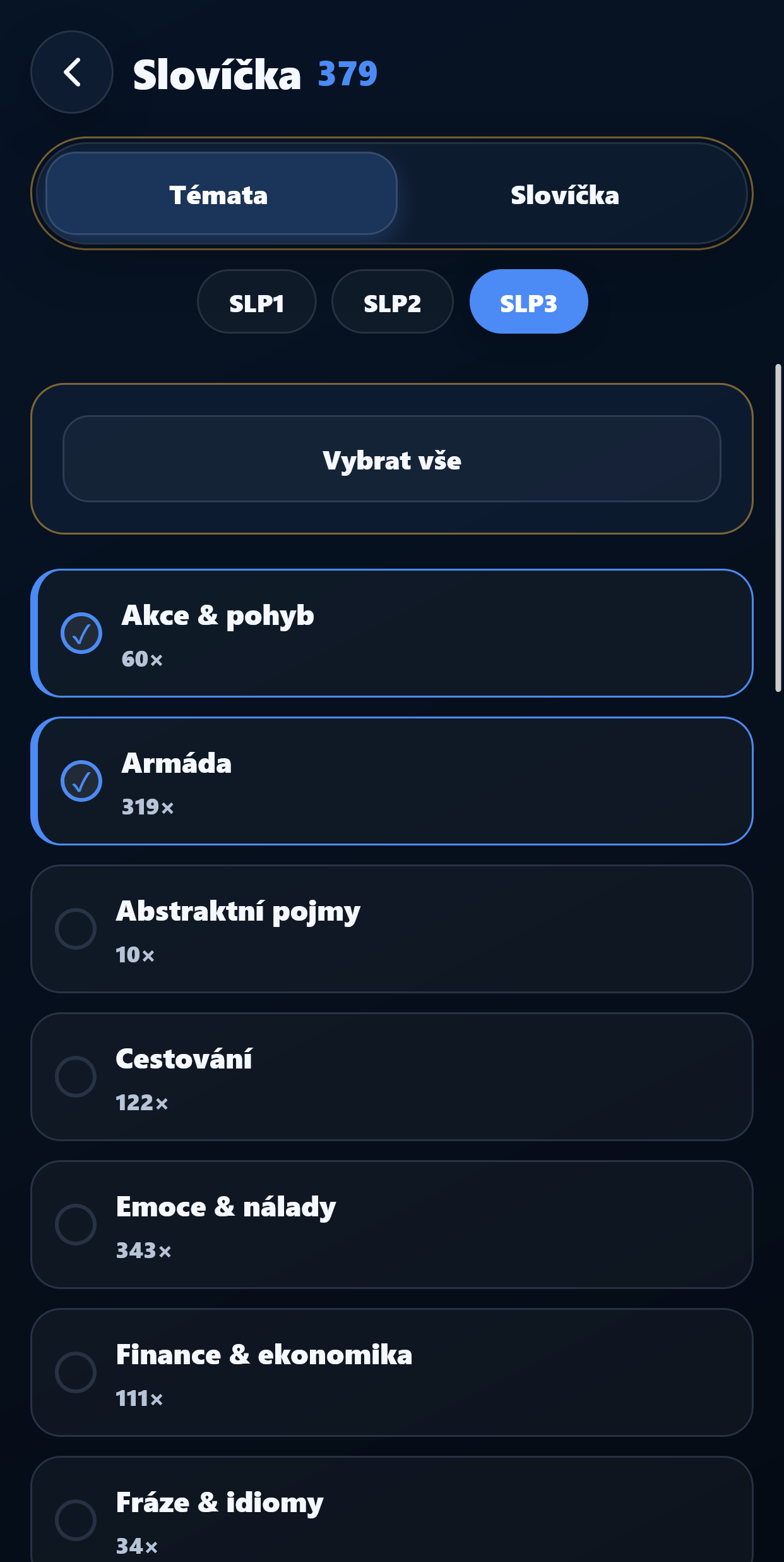 Aplikace STANAG Slovíčka – ukázka 7